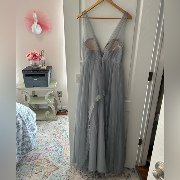 NWT Watters French blue ball gown - Picture 9 of 10